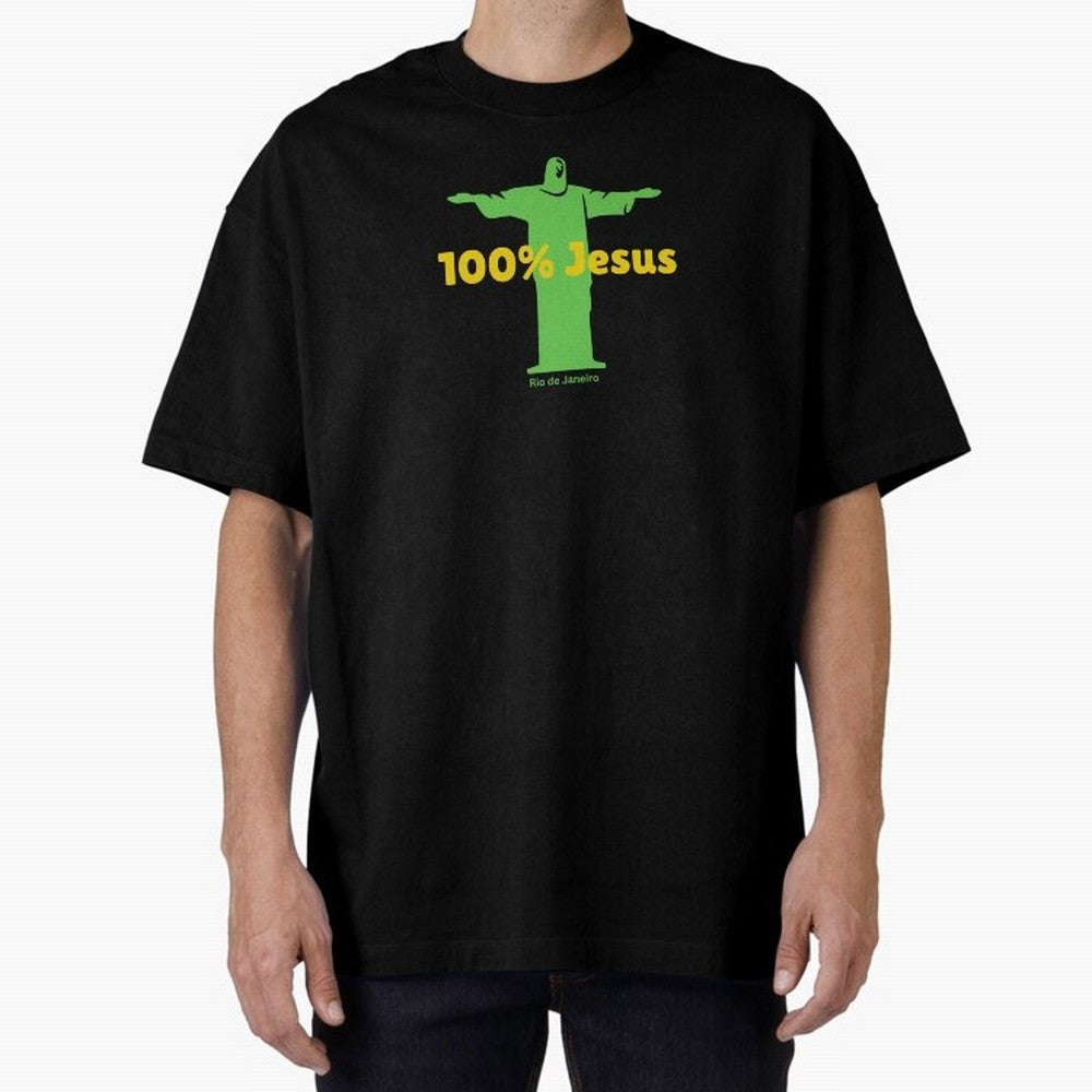 100% Jesus Christ the Redeemer Christian Brazilian Classic T-Shirt Honor the Football Icons of Match Day Hype around FIFA World Cup 2026 USA Canada Mexico, Messi, England, Football Passion, Legendary Performances, Festival Vibes and Supporter
