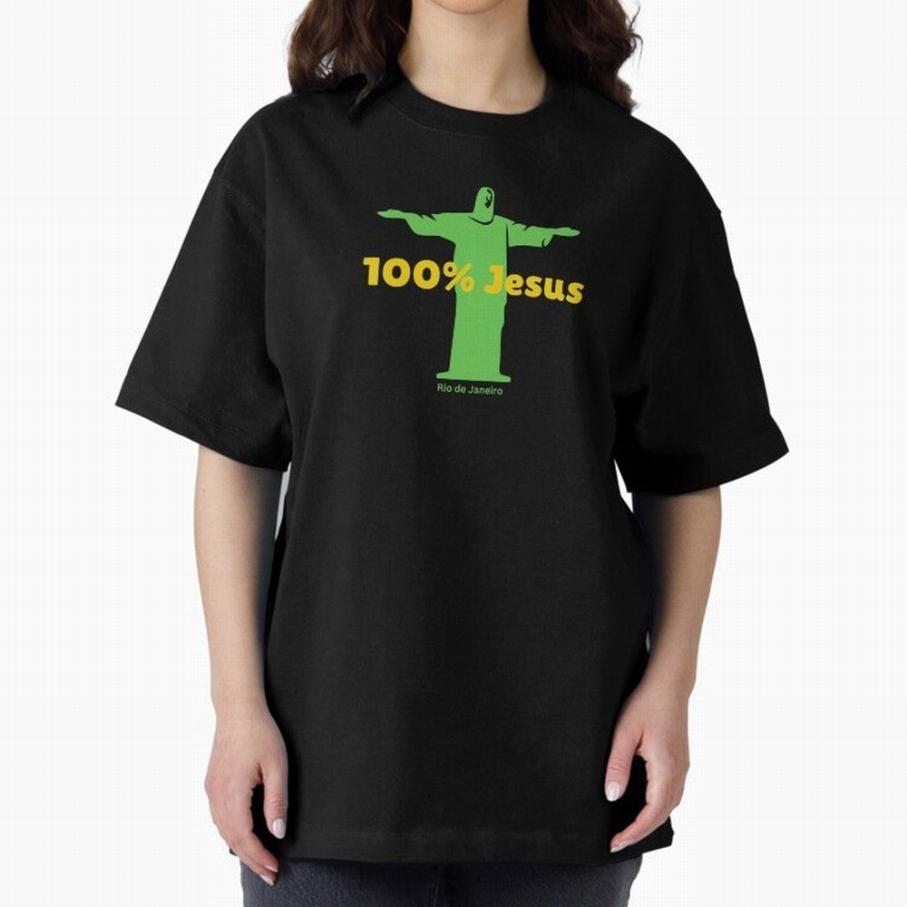 100% Jesus Christ the Redeemer Christian Brazilian Classic T-Shirt Honor the Football Icons of Match Day Hype around FIFA World Cup 2026 USA Canada Mexico, Messi, England, Football Passion, Legendary Performances, Festival Vibes and Supporter
