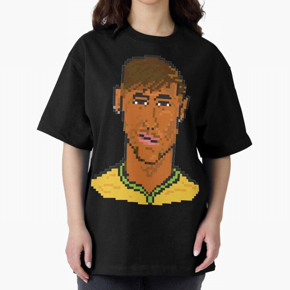 Neymar Jr Oversized T-Shirt Share the Excitement of Match Day Hype around FIFA World Cup 2026 USA Canada Mexico, Mbappe, England, Retro Football Energy, Iconic Rivalries, Trophy Chase Drama and Stadium Atmosphere; Ideal for Fans Who Follow Messi,