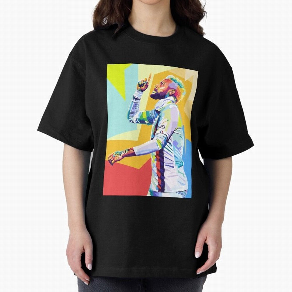 Neymar Jr Wpap pop art Oversized T-Shirt Upgrade the FIFA World Cup 2026 Group Stage Journey through Neymar Highlights, Spain Pride, Vintage Soccer Flavor, Modern Football Stars, National Flags and Final Night Emotion; Made for Collectors Who Enjoy