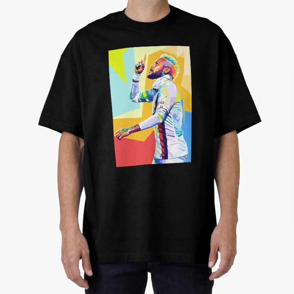 Neymar Jr Wpap pop art Oversized T-Shirt Upgrade the FIFA World Cup 2026 Group Stage Journey through Neymar Highlights, Spain Pride, Vintage Soccer Flavor, Modern Football Stars, National Flags and Final Night Emotion; Made for Collectors Who Enjoy