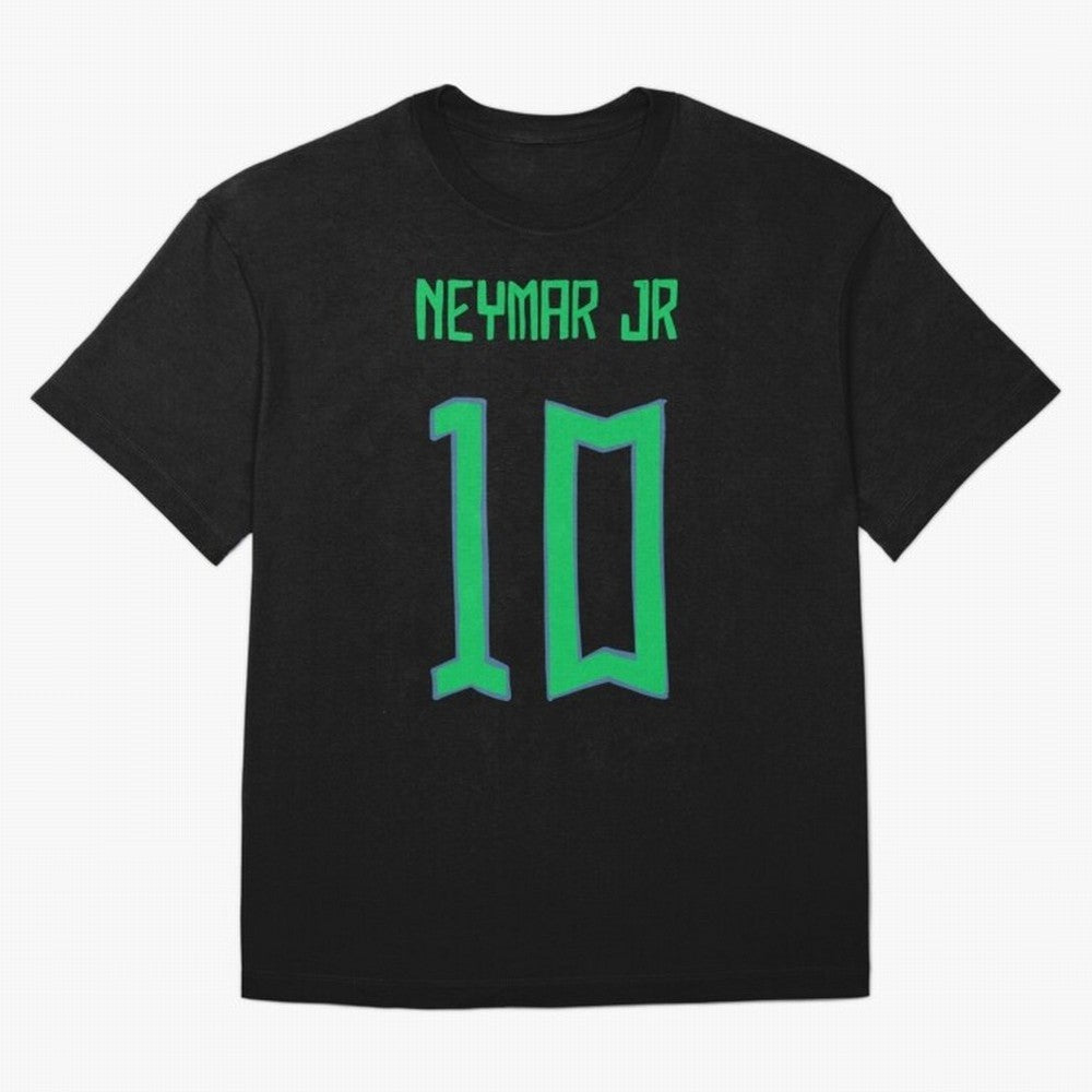 Neymar Jr #10 (Brazil) Oversized T-Shirt Support Your Favorite Stars during Match Day Hype around FIFA World Cup 2026, Messi, England, France and Netherlands, Vintage Soccer Flavor, Modern Football Stars, National Flags and Final Night Emotion;