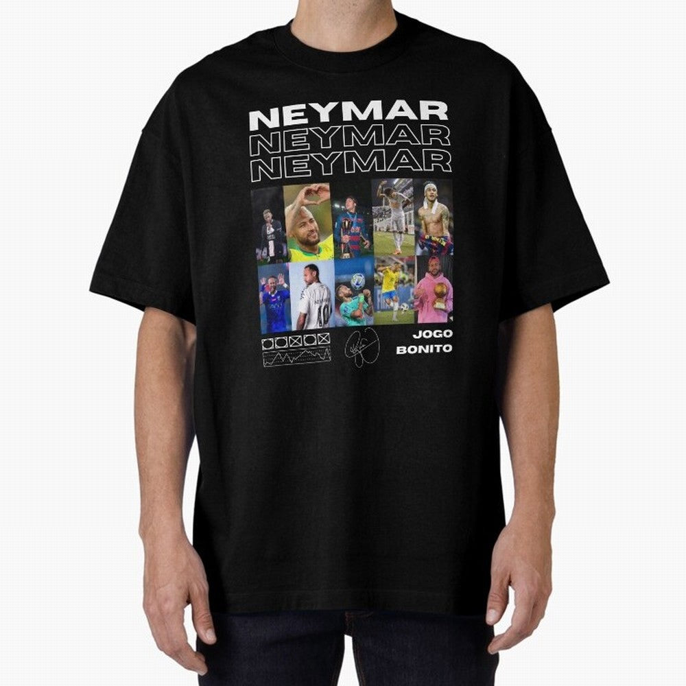 Neymar Jr. Collage Classic T-Shirt Show Championship Spirit for Global Football Passion for FIFA World Cup 2026 Group Stage, Made for CR7 and Messi, England, France and Netherlands, Global Supporter Spirit, Legendary Goals, National Colors and