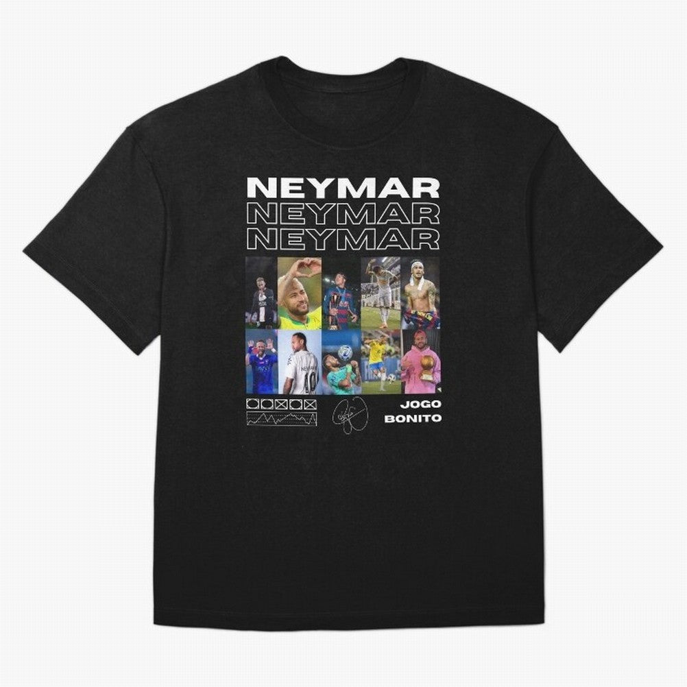 Neymar Jr. Collage Classic T-Shirt Show Championship Spirit for Global Football Passion for FIFA World Cup 2026 Group Stage, Made for CR7 and Messi, England, France and Netherlands, Global Supporter Spirit, Legendary Goals, National Colors and