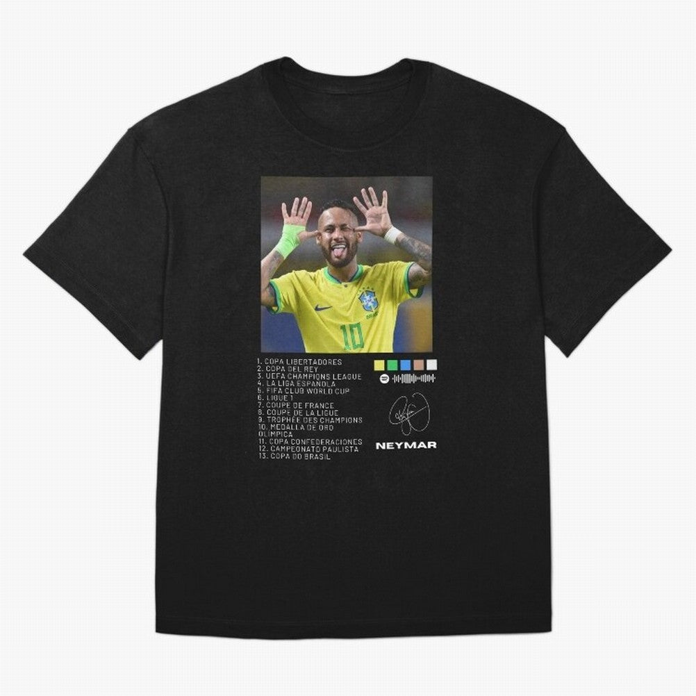 Neymar Brazil 10 Oversized T-Shirt Show Passion for the Stars of Global Football Passion for FIFA World Cup 2026, Centered on Cristiano Ronaldo, Haaland and CR7, Brazil, Portugal and Argentina, Championship Spirit, Famous Goals, Roaring Crowds and
