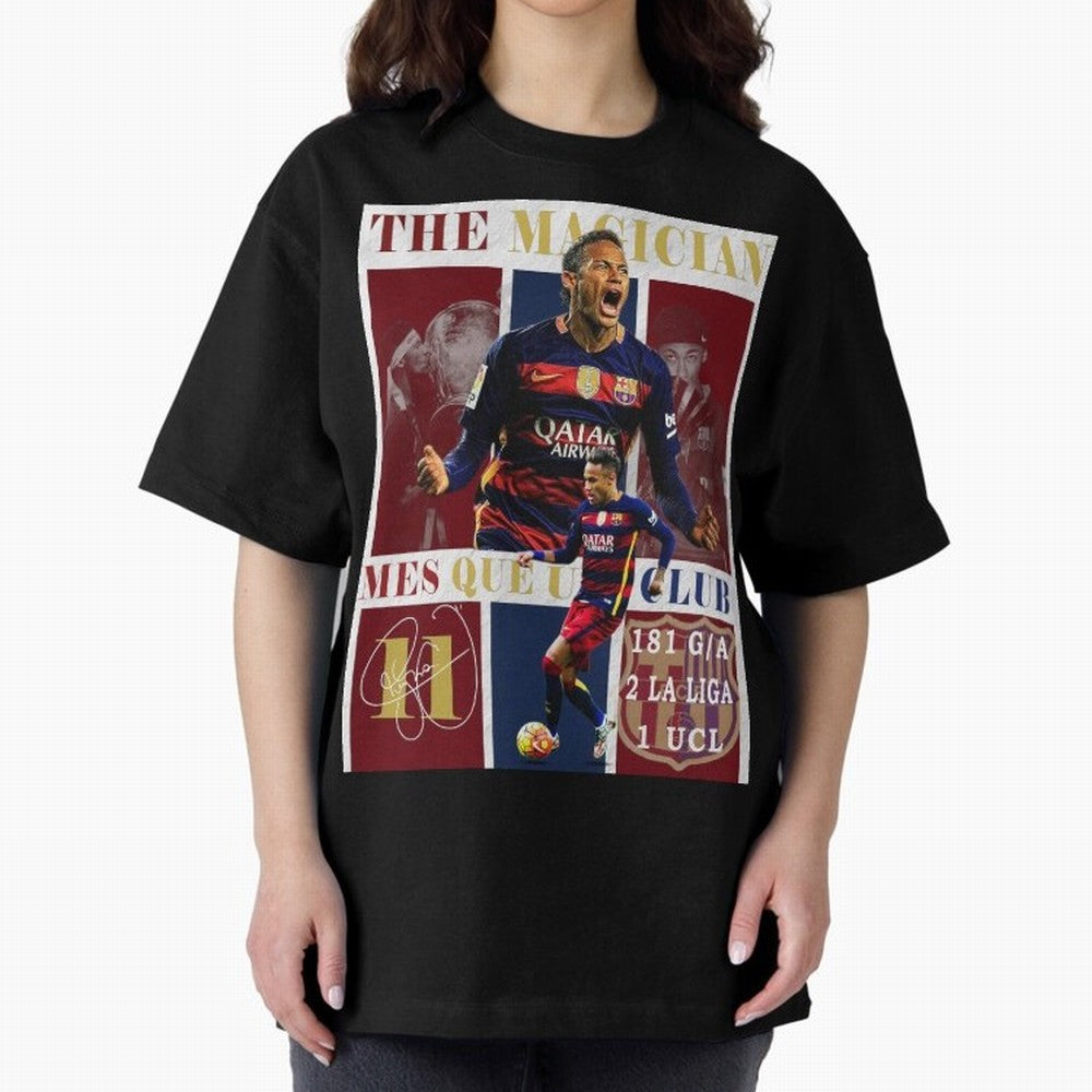 Neymar Jr Barcelona 2015 UCL Poster Classic T-Shirt Back Your Heroes with FIFA World Cup 2026 for Fans of Cristiano Ronaldo, Haaland and CR7 and France, Bringing Stadium Memories, Football Loyalty, International Chants and Championship Tradition;
