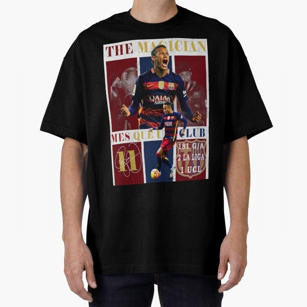 Neymar Jr Barcelona 2015 UCL Poster Classic T-Shirt Back Your Heroes with FIFA World Cup 2026 for Fans of Cristiano Ronaldo, Haaland and CR7 and France, Bringing Stadium Memories, Football Loyalty, International Chants and Championship Tradition;