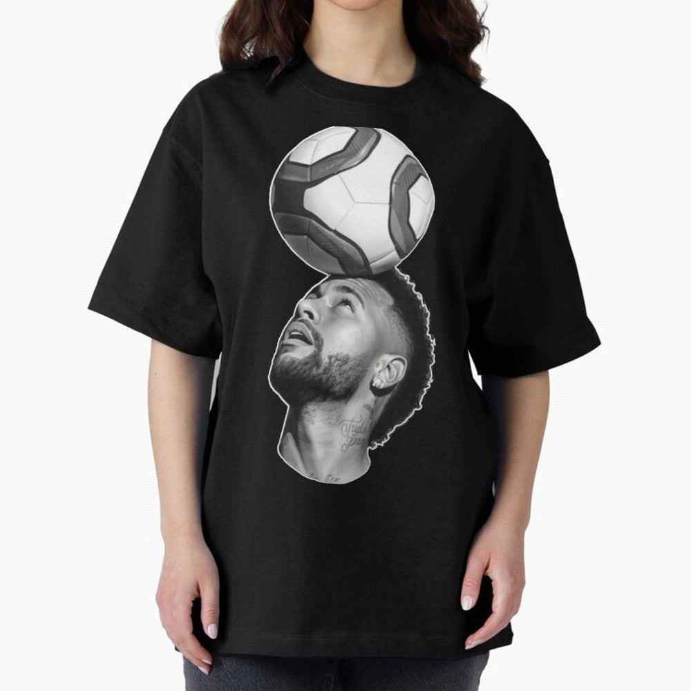 Neymar Jr. ¨C The Art of Balance Oversized T-Shirt Support Match Day Hype around FIFA World Cup 2026 USA Canada Mexico, Messi, France and Portugal, Champion Mindset, Group Stage Buzz, Knockout Tension and Passionate Fan Culture; Ideal for Football