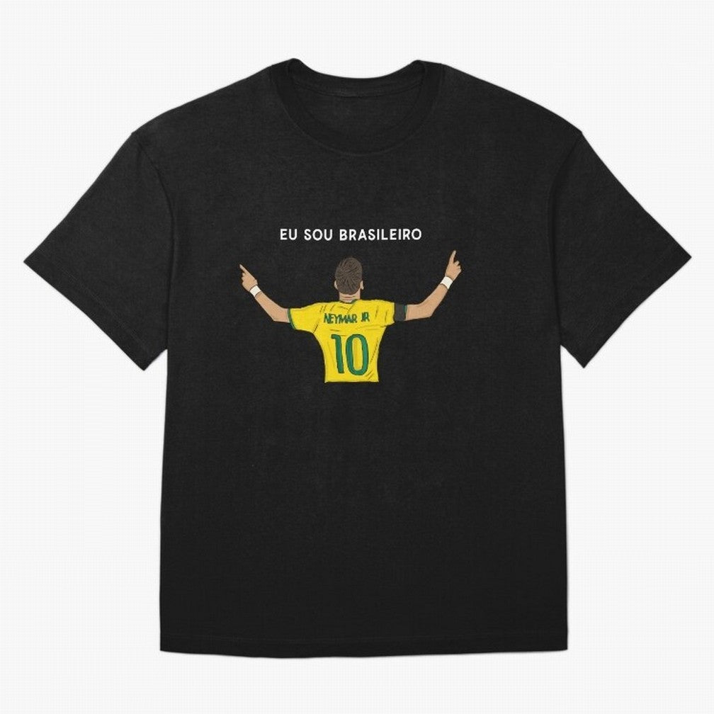 Neymar Jr Brazil Oversized T-Shirt Discover Global Football Passion for FIFA World Cup 2026 Group Stage, Connected to Messi, Neymar and Mbappe, Brazil, Portugal and Argentina, Tournament Hype, Historic Matchups, Family Viewing Parties and Global