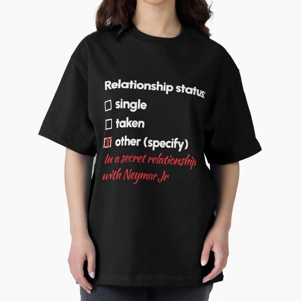Neymar Jr - Relationship 2 Oversized T-Shirt Celebrate the Next Chapter of Global Football Passion for FIFA World Cup 2026 USA Canada Mexico, Built around Messi and Cristiano Ronaldo, Portugal, Spain and Germany, Tournament Hype, Historic Matchups,