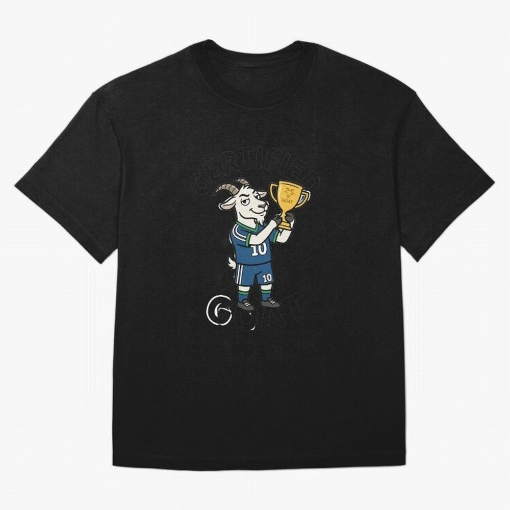 Certified G.O.A.T Classic T-Shirt Join Supporters Worldwide for Match Day Hype around FIFA World Cup 2026 USA Canada Mexico, Mbappe and Neymar, Argentina and Brazil, Vintage Soccer Flavor, Modern Football Stars, National Flags and Final Night