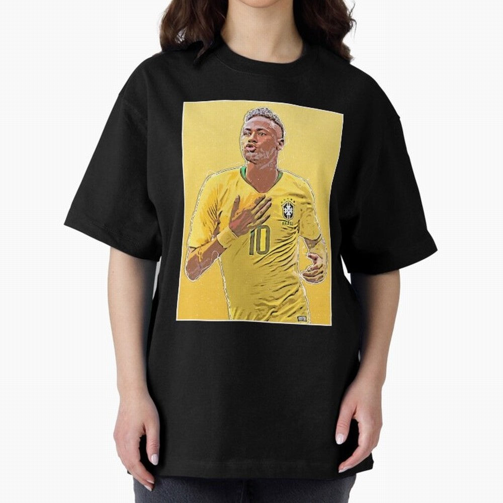 Neymar Oversized T-Shirt Cheer through Every Moment of FIFA World Cup 2026 USA Canada Mexico for Fans of Neymar, Haaland and Cristiano Ronaldo and Portugal, Bringing Supporter Pride, Iconic Celebrations, Legendary Names and Global Match Day Energy;