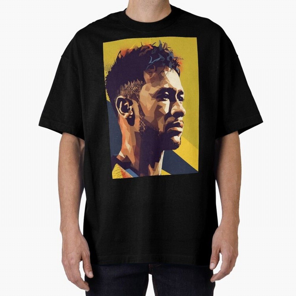 Neymar Jr art Oversized T-Shirt Bring Supporter Culture to Global Football Passion for FIFA World Cup 2026 USA Canada Mexico, with Messi, CR7 and Mbappe, Brazil, Portugal and Argentina, Soccer Culture, Superstar Moments, National Team Dreams and