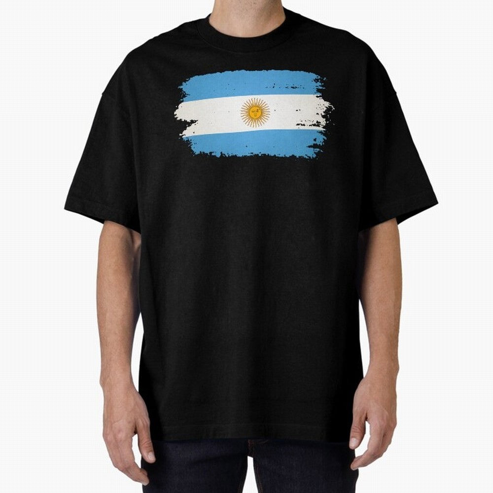 ARGENTINIAN FLAG PRINT Oversized T-Shirt Bring Global Tournament Vibes to FIFA World Cup 2026 USA Canada Mexico Inspired by Neymar, Haaland and Cristiano Ronaldo, England and Germany Energy, Tournament Hype, Historic Matchups, Family Viewing
