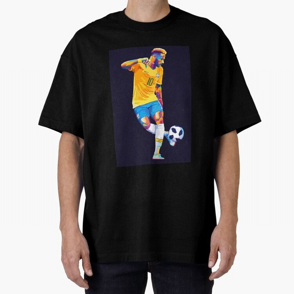 Neymar Jr Wpap pop art Oversized T-Shirt Celebrate Football Dreams Across FIFA World Cup 2026 USA Canada Mexico Spirit, Inspired by Spain, Neymar, Sports Nostalgia, International Competition, Famous Players and Unforgettable Victories; Perfect for