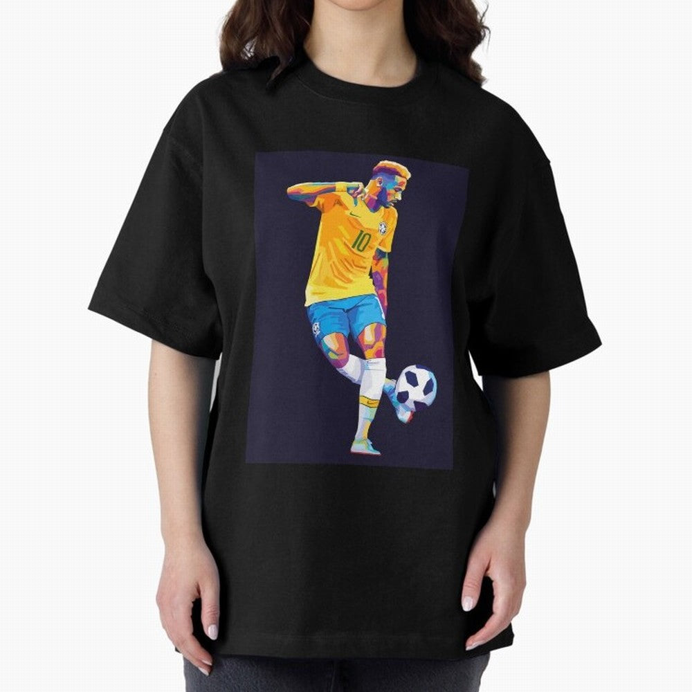 Neymar Jr Wpap pop art Oversized T-Shirt Celebrate Football Dreams Across FIFA World Cup 2026 USA Canada Mexico Spirit, Inspired by Spain, Neymar, Sports Nostalgia, International Competition, Famous Players and Unforgettable Victories; Perfect for