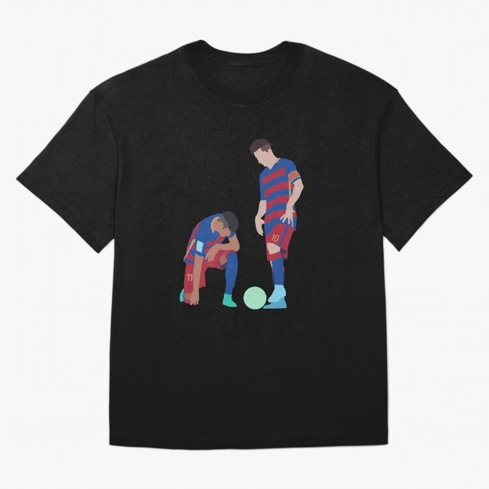 Messi and Neymar Football Free Kick Classic T-Shirt Show Your Love for Global Football Passion for FIFA World Cup 2026, Driven by CR7 and Messi, England, Football Festival Excitement, Trophy Ambitions, Country Rivalries and Star Player Buzz; Great