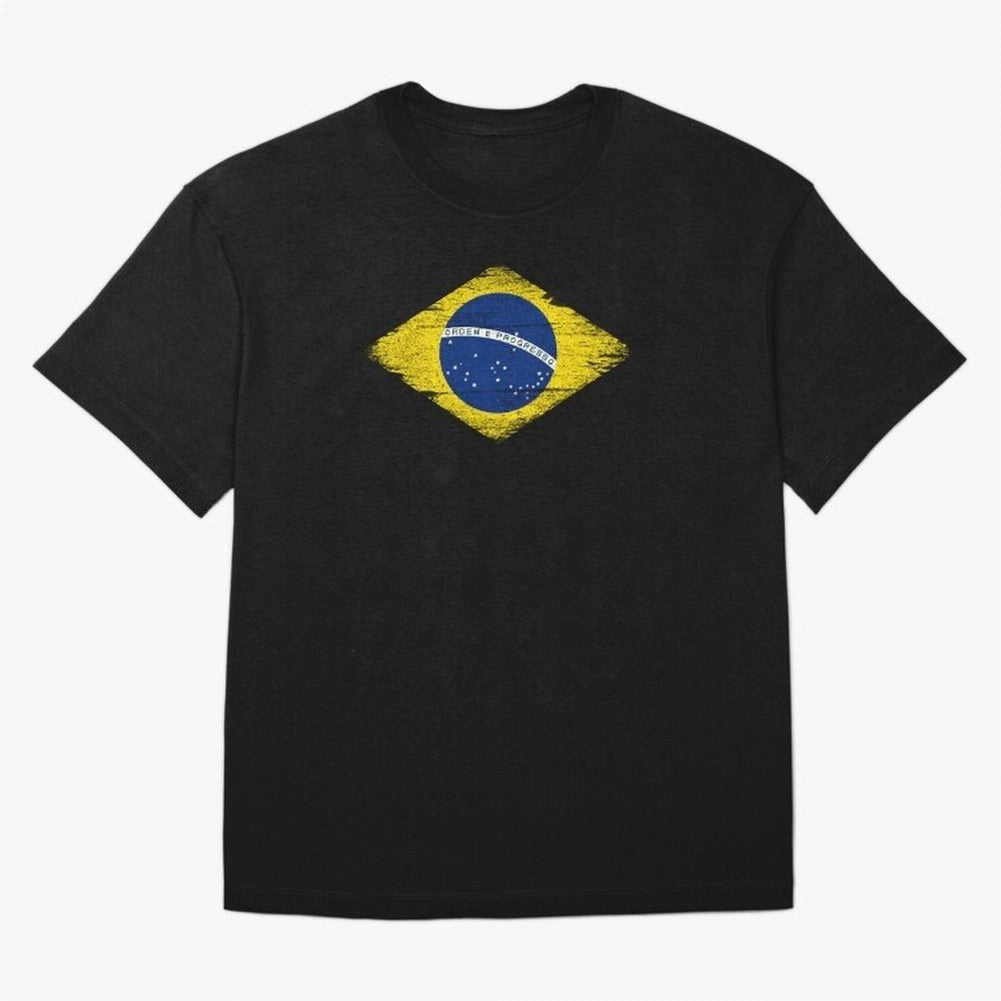 Brazil Flag Design Oversized T-Shirt Relive Legendary Nights from FIFA World Cup 2026 for Fans of Mbappe and England and Germany, Bringing Soccer Culture, Superstar Moments, National Team Dreams and Competitive Fire; Created for Match Day Parties,