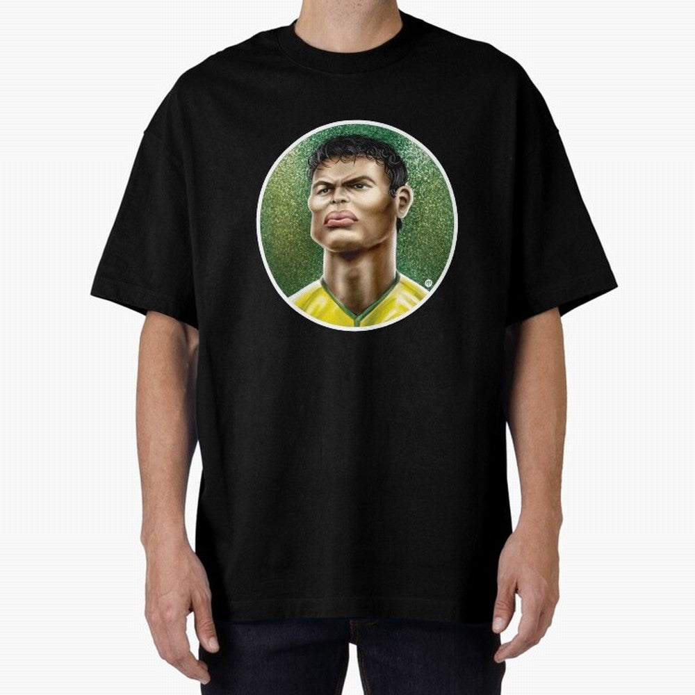 Footballicature : Thiago Silva Classic T-Shirt Bring Supporter Culture to FIFA World Cup 2026 Group Stage for Fans of Haaland and Mbappe and England, Bringing Fan Favorite Moments, National Team Passion, Big Match Drama and Soccer History; Made for