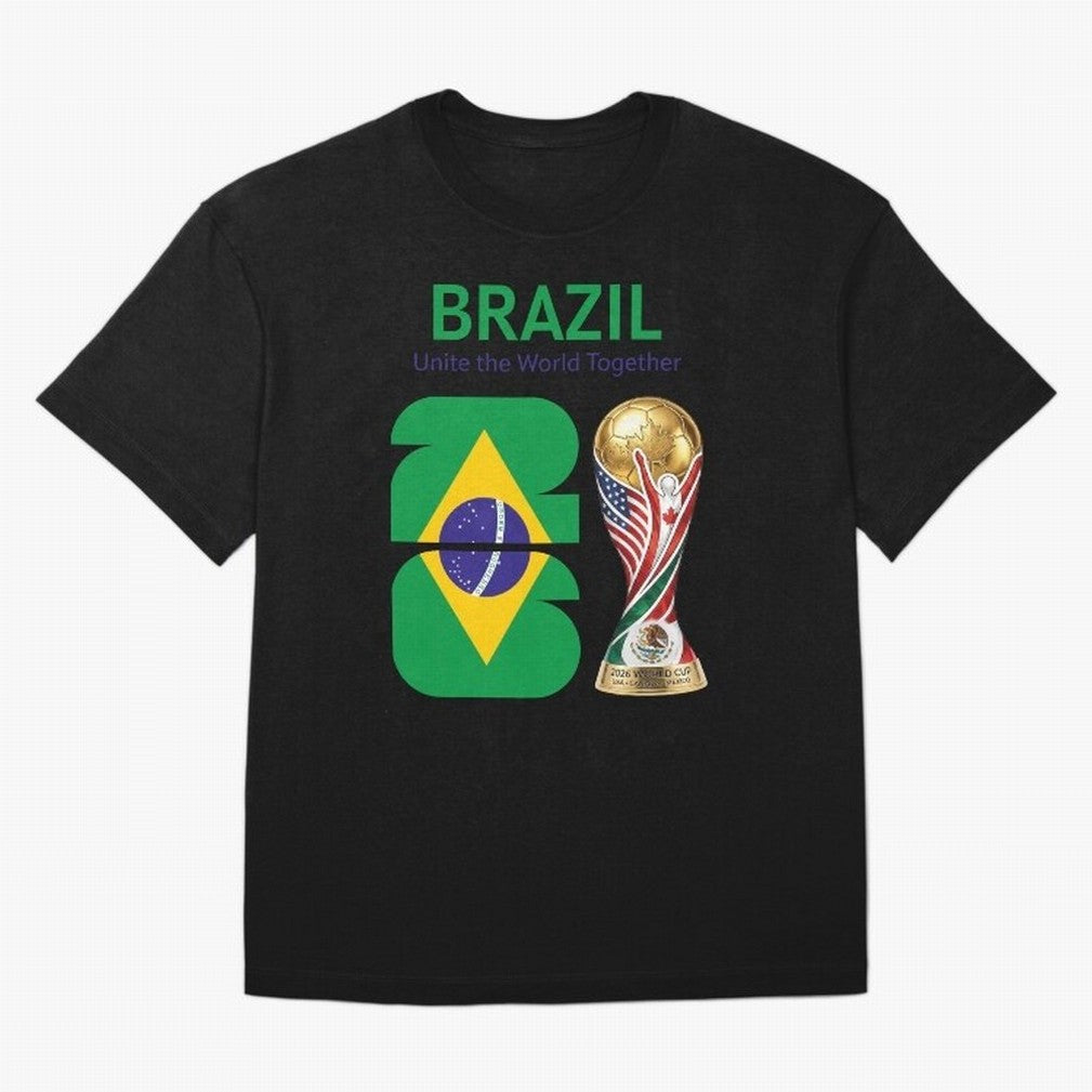 World Cup 2026, IMG 018, BRAZIL 002 Oversized T-Shirt Remember Global Football Passion for FIFA World Cup 2026 USA Canada Mexico, with Cristiano Ronaldo, Spain and Netherlands, Football Passion, Legendary Performances, Festival Vibes and Supporter