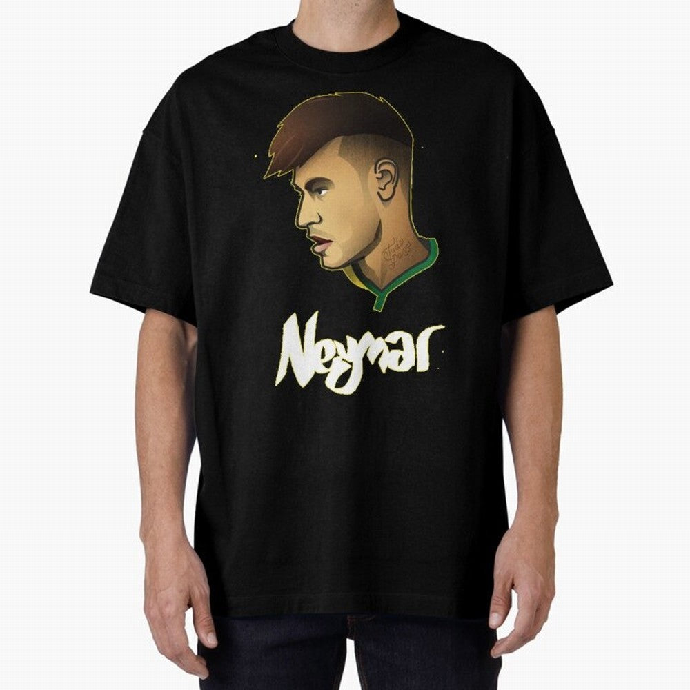 Neymar jr Team Brazil Oversized T-Shirt Get Ready for Global Football Passion for FIFA World Cup 2026, Highlighting Mbappe, France, Sports Nostalgia, International Competition, Famous Players and Unforgettable Victories; Built for Supporters