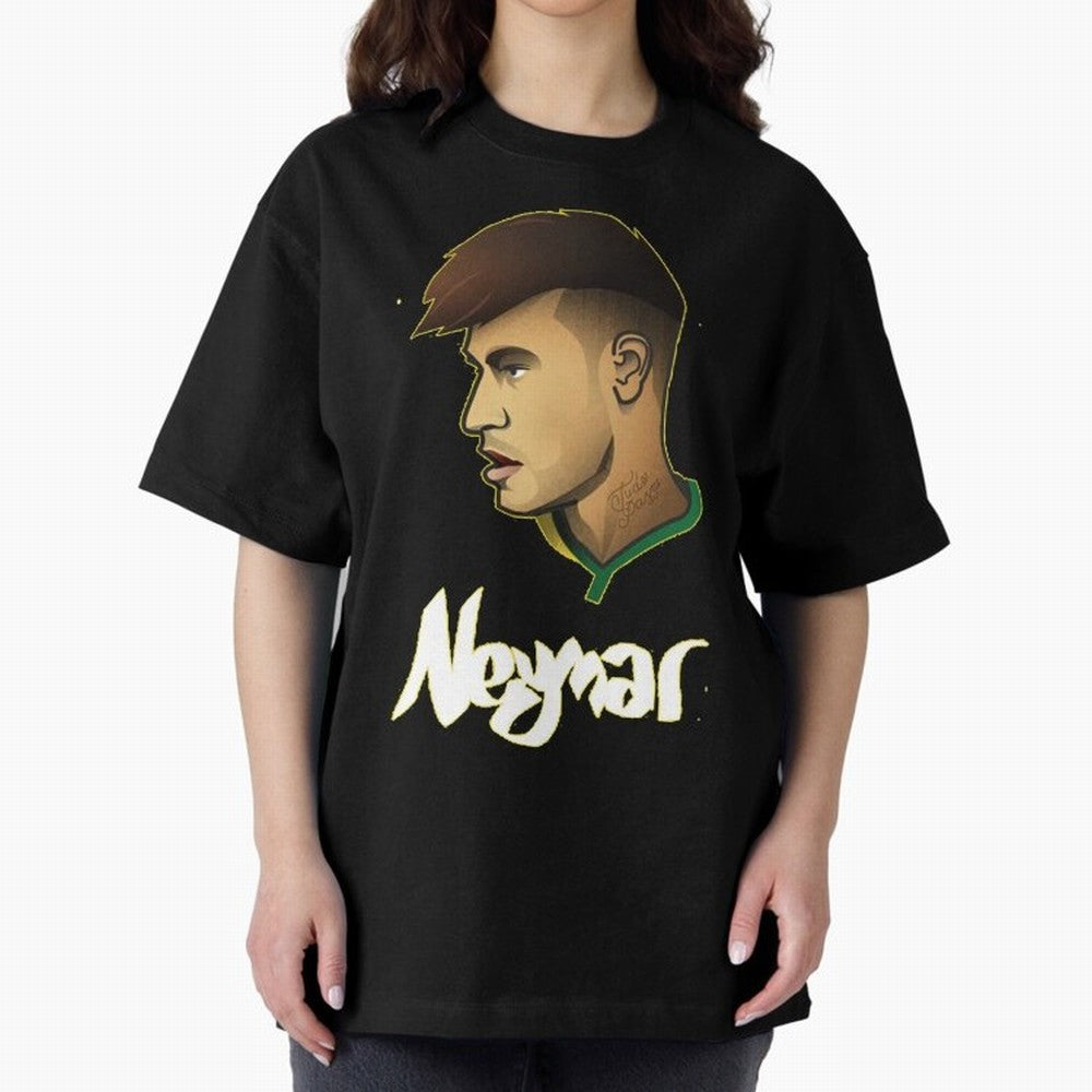 Neymar jr Team Brazil Oversized T-Shirt Get Ready for Global Football Passion for FIFA World Cup 2026, Highlighting Mbappe, France, Sports Nostalgia, International Competition, Famous Players and Unforgettable Victories; Built for Supporters