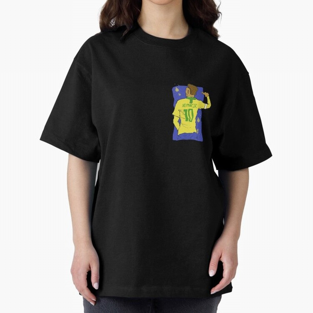Neymar Jr. in Brazilian Glory Oversized T-Shirt Support the Legends of FIFA World Cup 2026 Spirit, Made for Argentina and Brazil, CR7, Champion Mindset, Group Stage Buzz, Knockout Tension and Passionate Fan Culture; Made for Collectors Who Enjoy