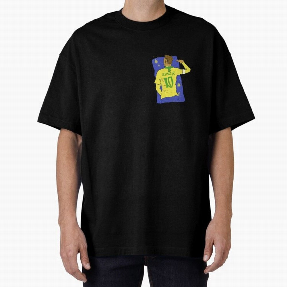 Neymar Jr. in Brazilian Glory Oversized T-Shirt Support the Legends of FIFA World Cup 2026 Spirit, Made for Argentina and Brazil, CR7, Champion Mindset, Group Stage Buzz, Knockout Tension and Passionate Fan Culture; Made for Collectors Who Enjoy
