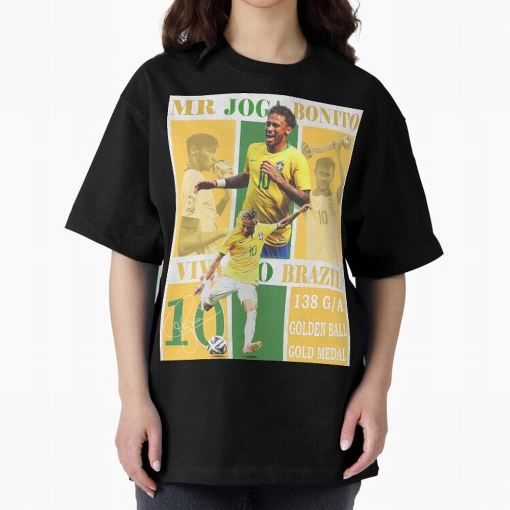 Neymar Jr Brazil National Team Soccer Poster - Iconic Selecao Art Print Classic T-Shirt Show Passion for the Stars of FIFA World Cup 2026 USA Canada Mexico for Fans of CR7 and Messi and England, Bringing Football Passion, Legendary Performances,