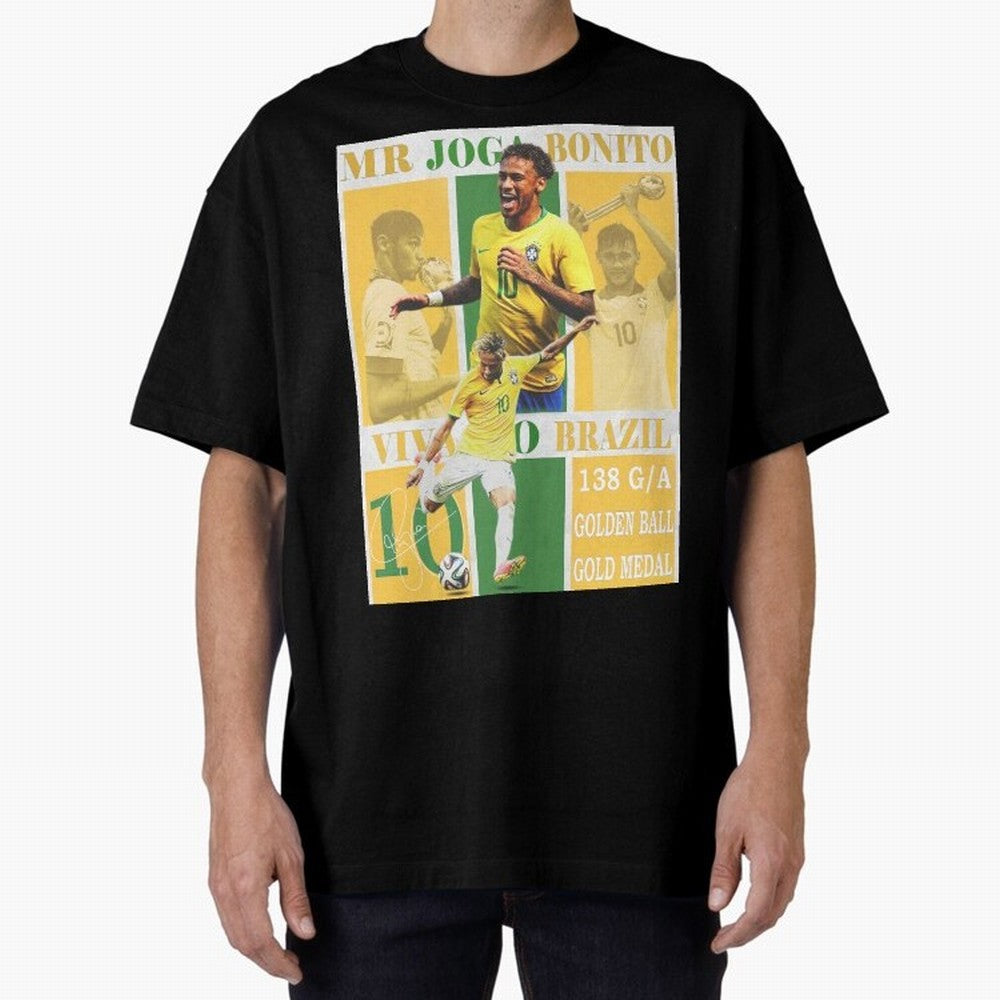 Neymar Jr Brazil National Team Soccer Poster - Iconic Selecao Art Print Classic T-Shirt Show Passion for the Stars of FIFA World Cup 2026 USA Canada Mexico for Fans of CR7 and Messi and England, Bringing Football Passion, Legendary Performances,