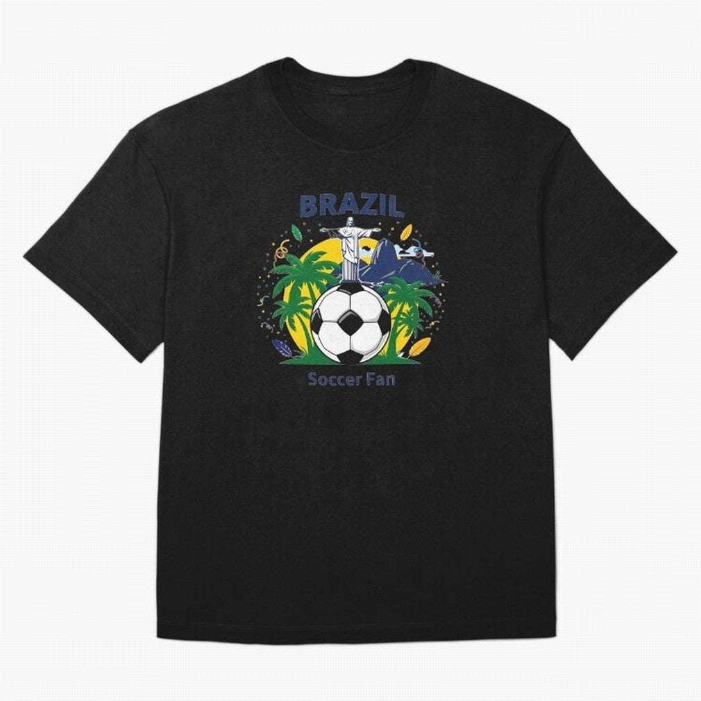 Brazil Soccer Fan T-shirt Classic T-Shirt Celebrate Global Passion for the FIFA World Cup 2026 Group Stage Journey through CR7 and Messi Highlights, Argentina, France and Brazil Pride, Vintage Soccer Flavor, Modern Football Stars, National Flags