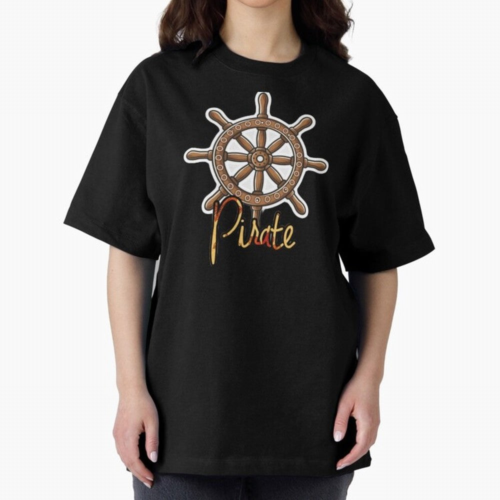 pirate, steering wheel, wheel, pirates of the Caribbean, Brandon brown, wooden, fashionista pop art, neymar jr art, Oversized T-Shirt Bring World Football Passion into Global Football Passion for FIFA World Cup 2026 Group Stage, Connected to