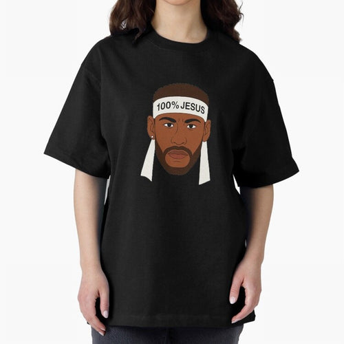 100% JESUS Neymar Inspired Minimalist Art Oversized T-Shirt Remember Iconic Moments from FIFA World Cup 2026 USA Canada Mexico Spirit, Inspired by England, France and Netherlands, Mbappe and Neymar, Stadium Memories, Football Loyalty, International