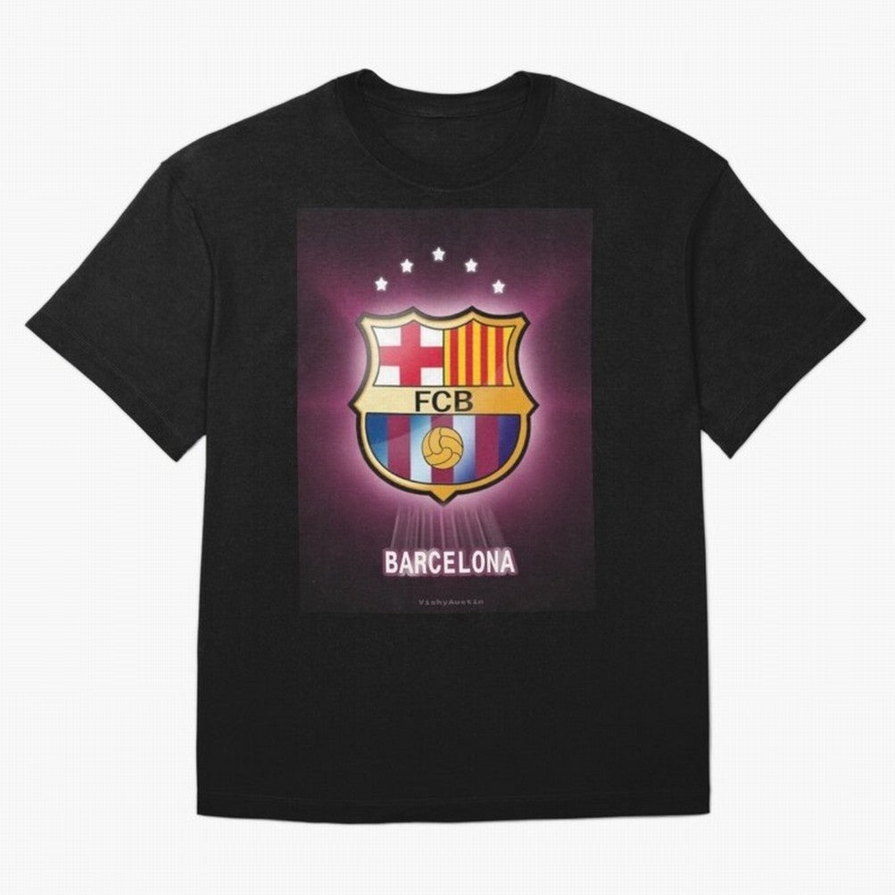 barcelona Oversized T-Shirt Honor Champions and Dreams in Match Day Hype around FIFA World Cup 2026 Group Stage, Cristiano Ronaldo, Argentina, Goal Celebration Energy, Supporter Heritage, Football Icons and Worldwide Tournament Joy; Great for