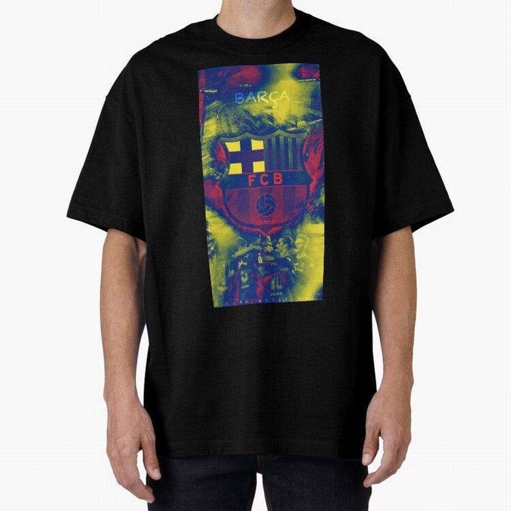 barcelona Oversized T-Shirt Celebrate Fan Culture around FIFA World Cup 2026 USA Canada Mexico Spirit, Capturing France and Portugal, Messi, Stadium Memories, Football Loyalty, International Chants and Championship Tradition; Ideal for Fans Who