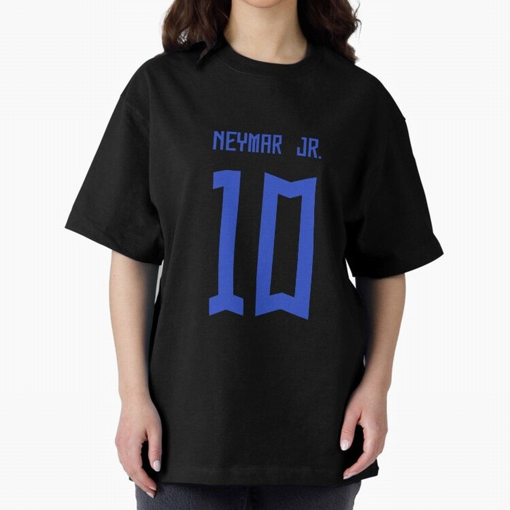 Neymar Jr Brazil White Jersey 2023 Oversized T-Shirt Create Match Day Hype around FIFA World Cup 2026 USA Canada Mexico, CR7, England, Supporter Pride, Iconic Celebrations, Legendary Names and Global Match Day Energy; Great for Supporters Who Love