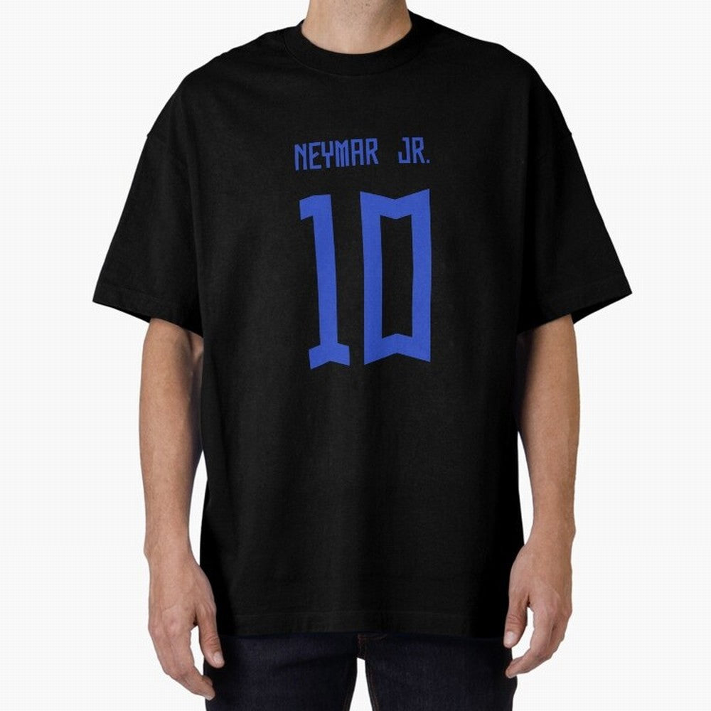 Neymar Jr Brazil White Jersey 2023 Oversized T-Shirt Create Match Day Hype around FIFA World Cup 2026 USA Canada Mexico, CR7, England, Supporter Pride, Iconic Celebrations, Legendary Names and Global Match Day Energy; Great for Supporters Who Love