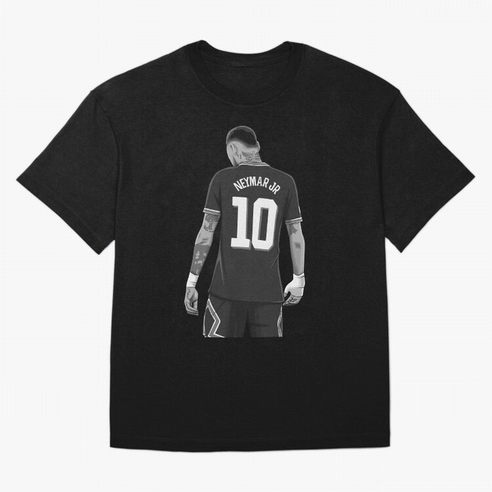 Neymar Jr Black and White Version Oversized T-Shirt Follow the Road to Match Day Hype around FIFA World Cup 2026 USA Canada Mexico, Neymar, France and Portugal, Supporter Pride, Iconic Celebrations, Legendary Names and Global Match Day Energy;