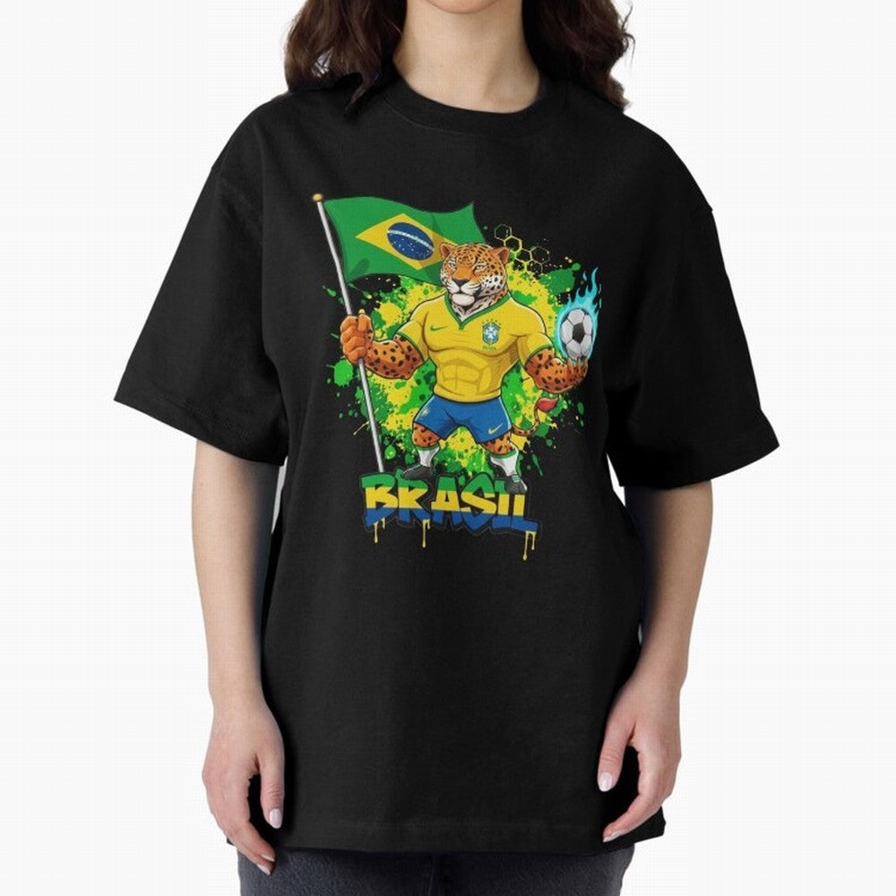 Brazil Football World Cup 2026 - Jaguar Mascot Brasil Sele??o Pride Art On?a Pintada Mascote Hexa Classic T-Shirt Celebrate Soccer Greatness during FIFA World Cup 2026 USA Canada Mexico for Fans of Mbappe and England, France and Netherlands,