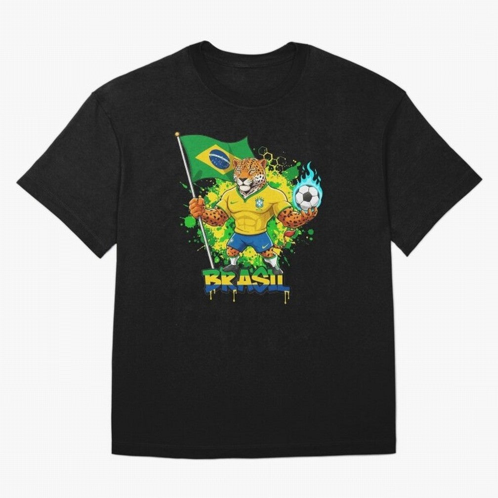 Brazil Football World Cup 2026 - Jaguar Mascot Brasil Sele??o Pride Art On?a Pintada Mascote Hexa Classic T-Shirt Celebrate Soccer Greatness during FIFA World Cup 2026 USA Canada Mexico for Fans of Mbappe and England, France and Netherlands,