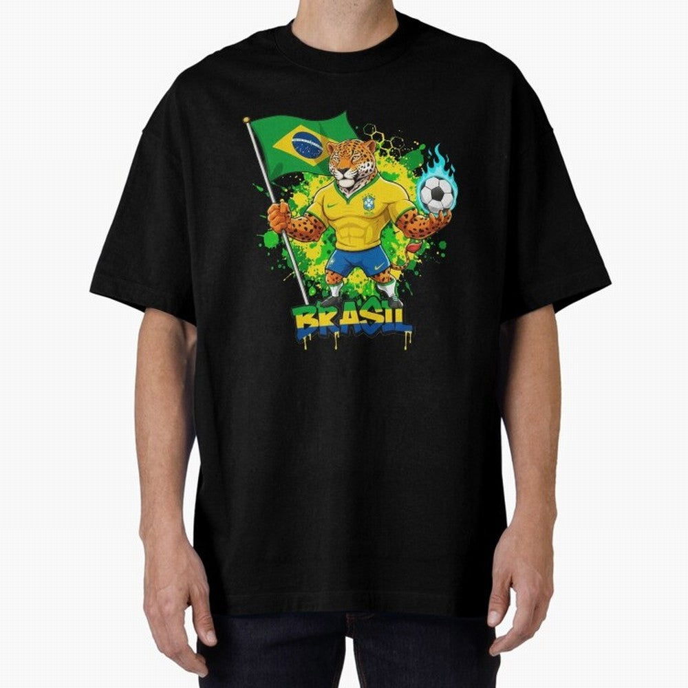 Brazil Football World Cup 2026 - Jaguar Mascot Brasil Sele??o Pride Art On?a Pintada Mascote Hexa Classic T-Shirt Celebrate Soccer Greatness during FIFA World Cup 2026 USA Canada Mexico for Fans of Mbappe and England, France and Netherlands,