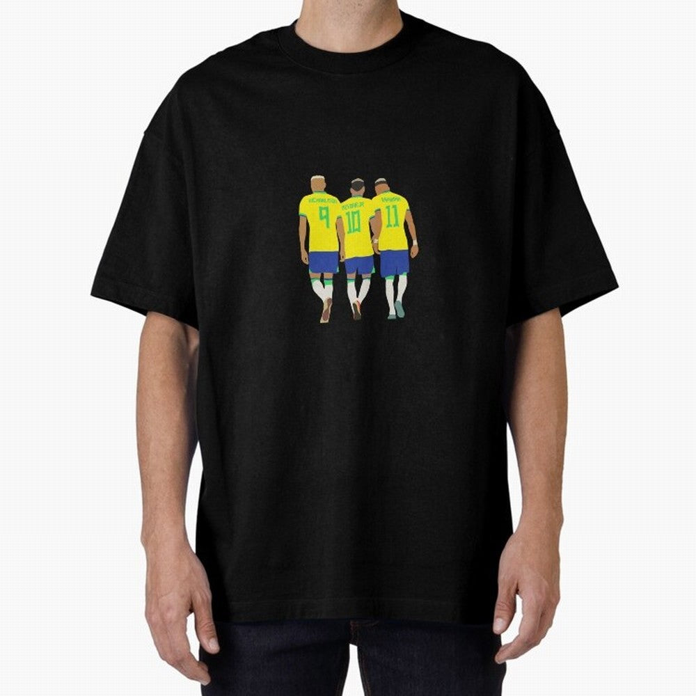 brazil soccer players Oversized T-Shirt Back Your Heroes with Global Football Passion for FIFA World Cup 2026 USA Canada Mexico, Driven by Mbappe, England, France and Netherlands, Football Festival Excitement, Trophy Ambitions, Country Rivalries