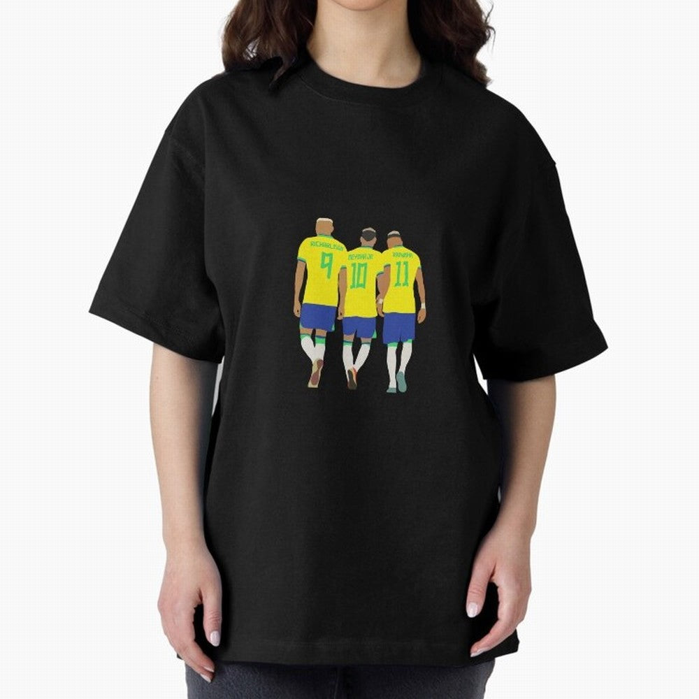 brazil soccer players Oversized T-Shirt Back Your Heroes with Global Football Passion for FIFA World Cup 2026 USA Canada Mexico, Driven by Mbappe, England, France and Netherlands, Football Festival Excitement, Trophy Ambitions, Country Rivalries