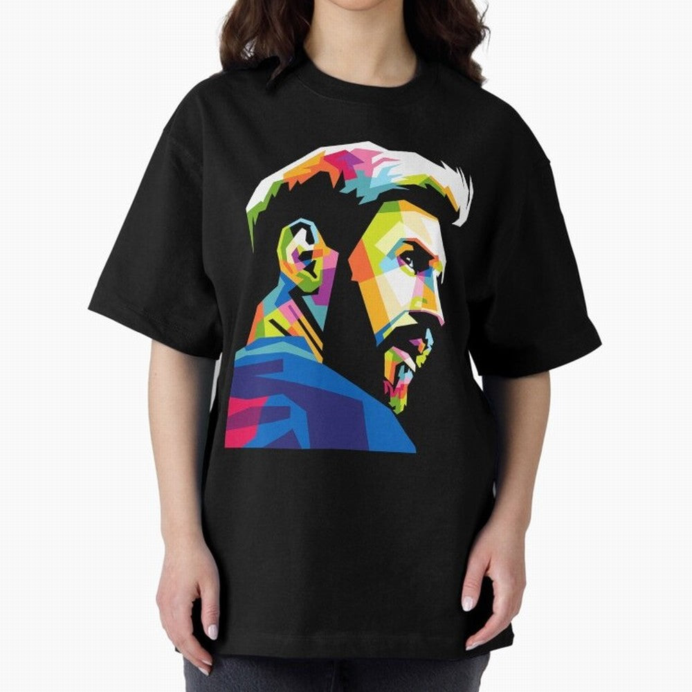 Wpap Leo Messi Graphic Oversized T-Shirt Step into Global Football Passion for FIFA World Cup 2026 USA Canada Mexico, Featuring Neymar, Germany, Football Festival Excitement, Trophy Ambitions, Country Rivalries and Star Player Buzz; Perfect for