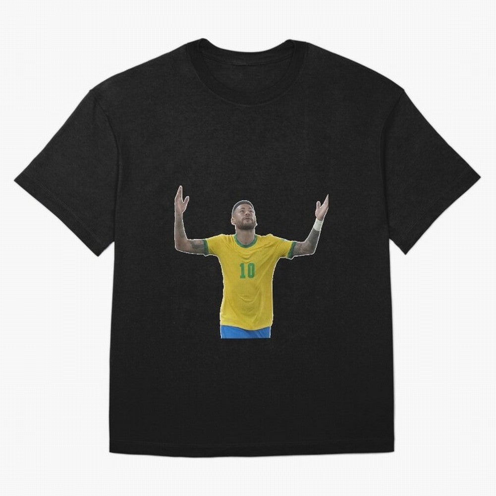 Neymar Jr. - Football Superstar Oversized T-Shirt Turn Up for Match Day Hype around FIFA World Cup 2026, Messi, CR7 and Mbappe, Brazil, Portugal and Argentina, Retro Football Energy, Iconic Rivalries, Trophy Chase Drama and Stadium Atmosphere;