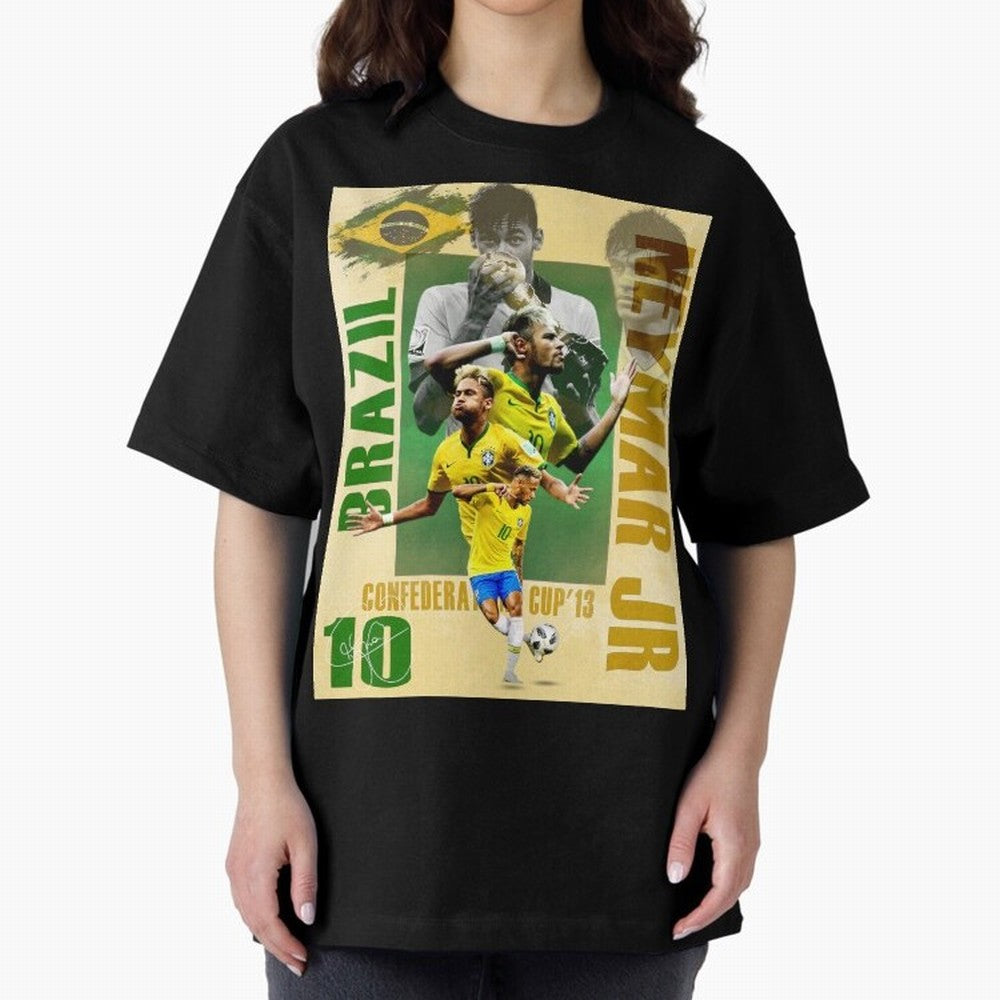 Neymar Jr Brazil World Cup Poster, Soccer Football Wall Art Print Decor Premium T-Shirt Show Fan Pride Across FIFA World Cup 2026 for Fans of Haaland and Argentina, Bringing Supporter Pride, Iconic Celebrations, Legendary Names and Global Match Day
