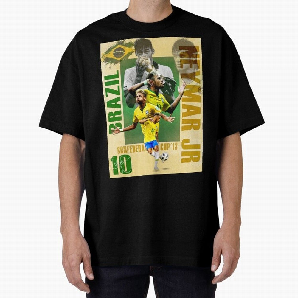 Neymar Jr Brazil World Cup Poster, Soccer Football Wall Art Print Decor Premium T-Shirt Show Fan Pride Across FIFA World Cup 2026 for Fans of Haaland and Argentina, Bringing Supporter Pride, Iconic Celebrations, Legendary Names and Global Match Day