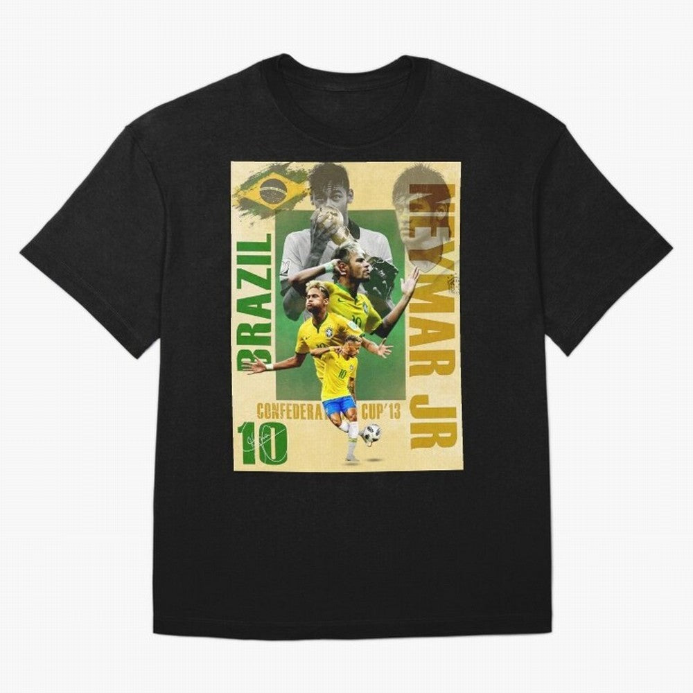 Neymar Jr Brazil World Cup Poster, Soccer Football Wall Art Print Decor Premium T-Shirt Show Fan Pride Across FIFA World Cup 2026 for Fans of Haaland and Argentina, Bringing Supporter Pride, Iconic Celebrations, Legendary Names and Global Match Day