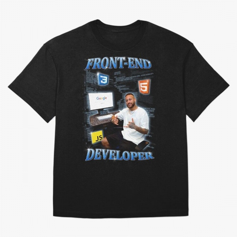 Front-end Developer Neymar - English Classic T-Shirt Honor the Football Icons of FIFA World Cup 2026 USA Canada Mexico Capturing Neymar, Argentina Energy, Retro Football Energy, Iconic Rivalries, Trophy Chase Drama and Stadium Atmosphere; Perfect