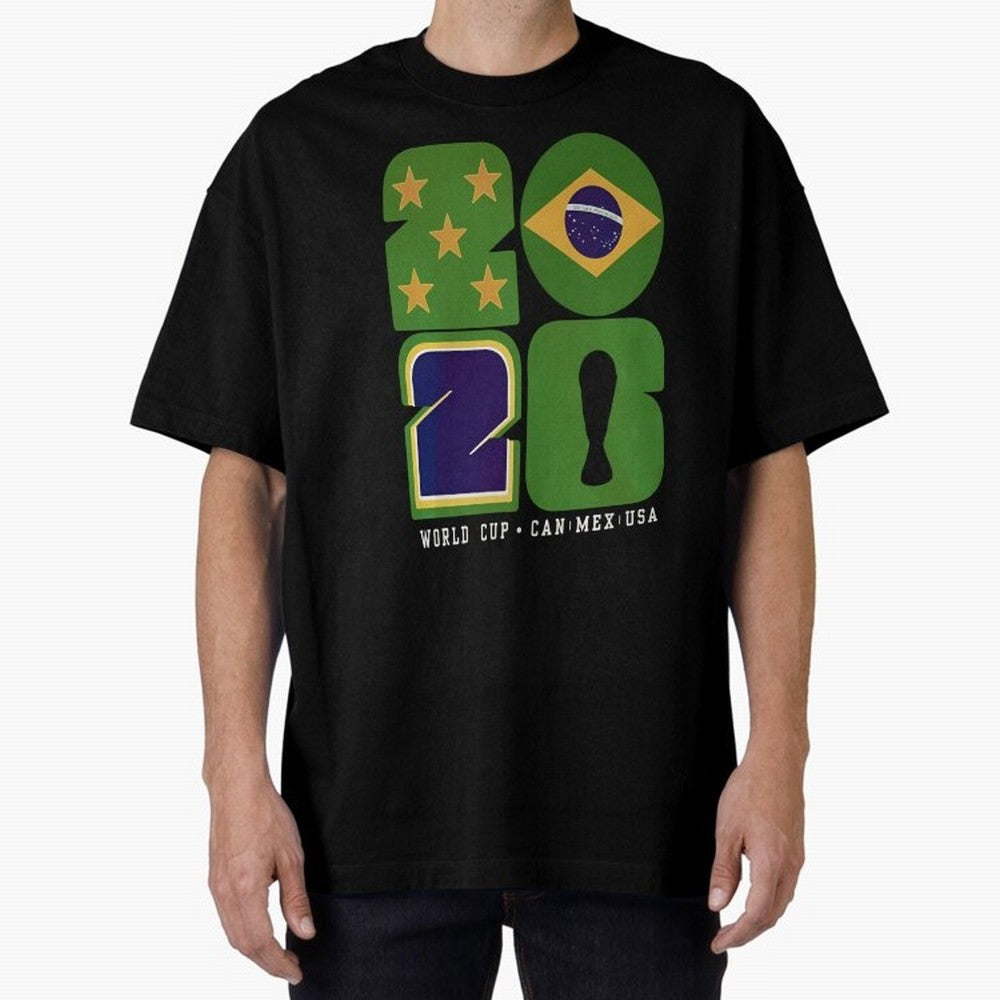Brazil Football World Cup 2026 - Can Mex Usa Typography Essential T-Shirt Carry the Dream of FIFA World Cup 2026 Capturing Cristiano Ronaldo, Portugal Energy, Sports Nostalgia, International Competition, Famous Players and Unforgettable Victories;
